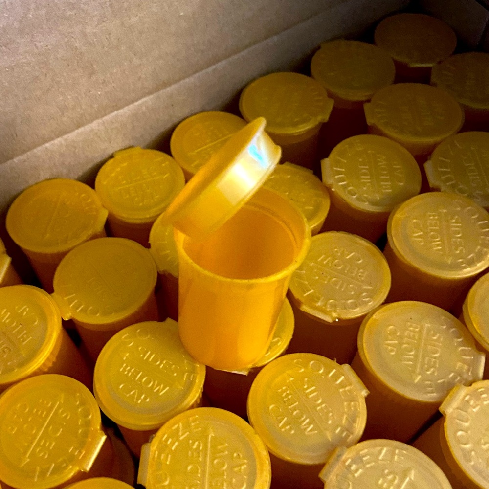 Yellow Plastic Containers with Lids